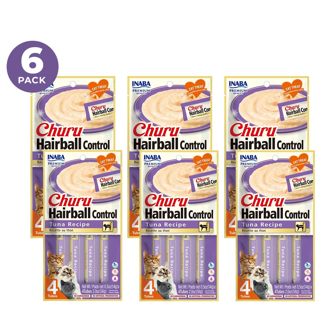 INABA CHURU HAIRBALL CAJA C/6 BOLSAS C/4 TUBOS