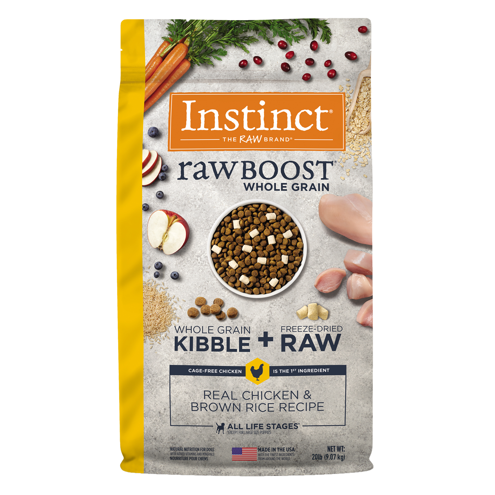 Instinct Raw Boost de Pollo con Granos y Arroz Integral - Para Perros · SKU 120-11-652847