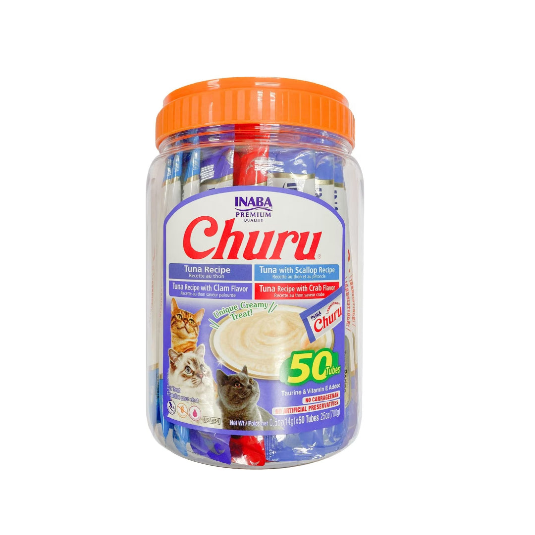 Inaba Churu Bote de 50 piezas Mix de Vieira, Almeja y Cangrejo — INABA · SKU 129-11-015549