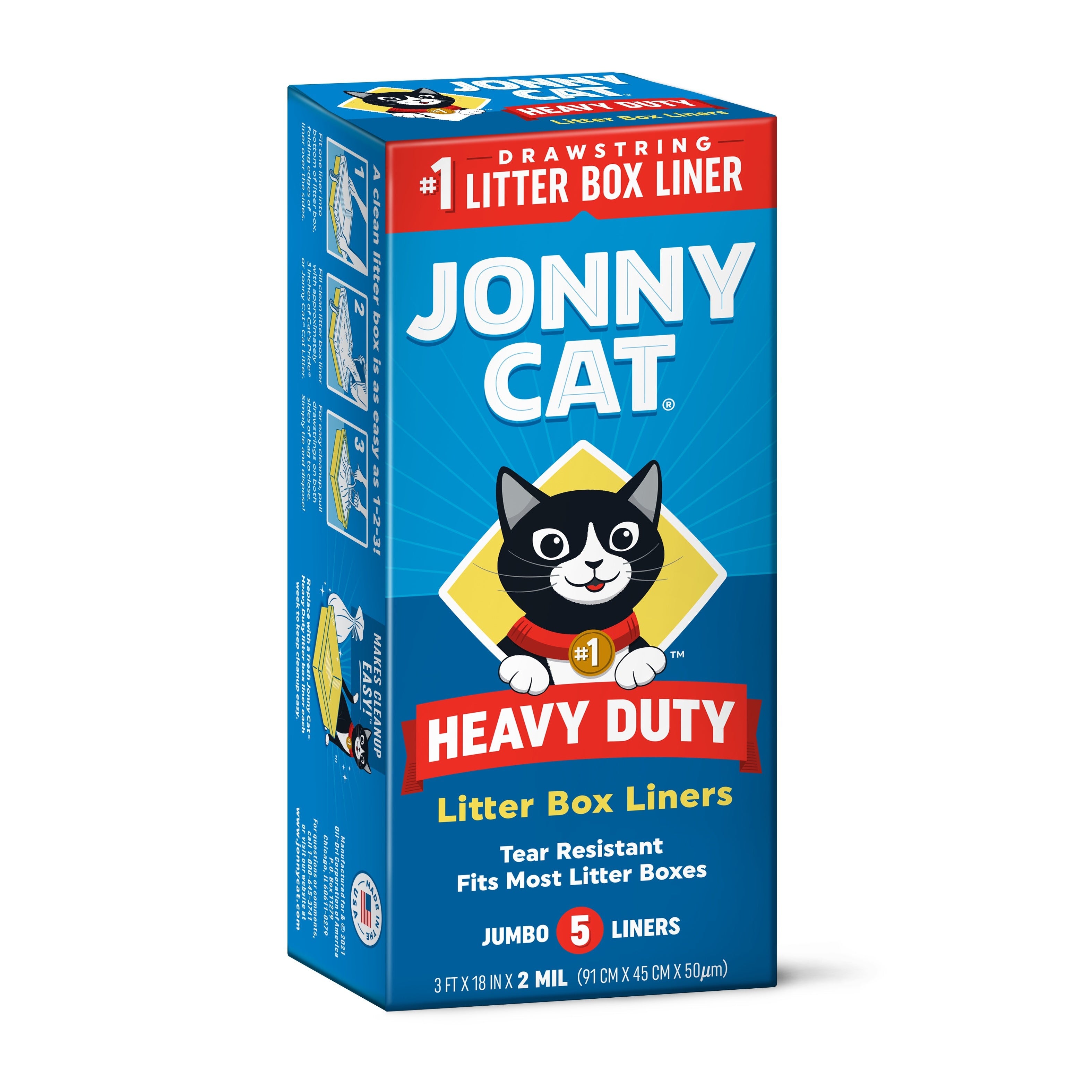 Jonny Cat Bolsas para Caja de Arena para Gato, Alta Resistencia, Libre de desgarro, Limpia Fácil 5pz — JONNY CAT · SKU 132-11-001547