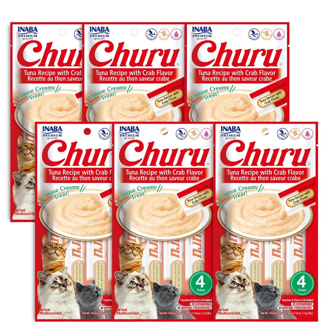 CHURU TUNA WITH CRAB CAJA C/6 BOLSAS C/4 TUBOS — INABA · SKU 129-11-851613