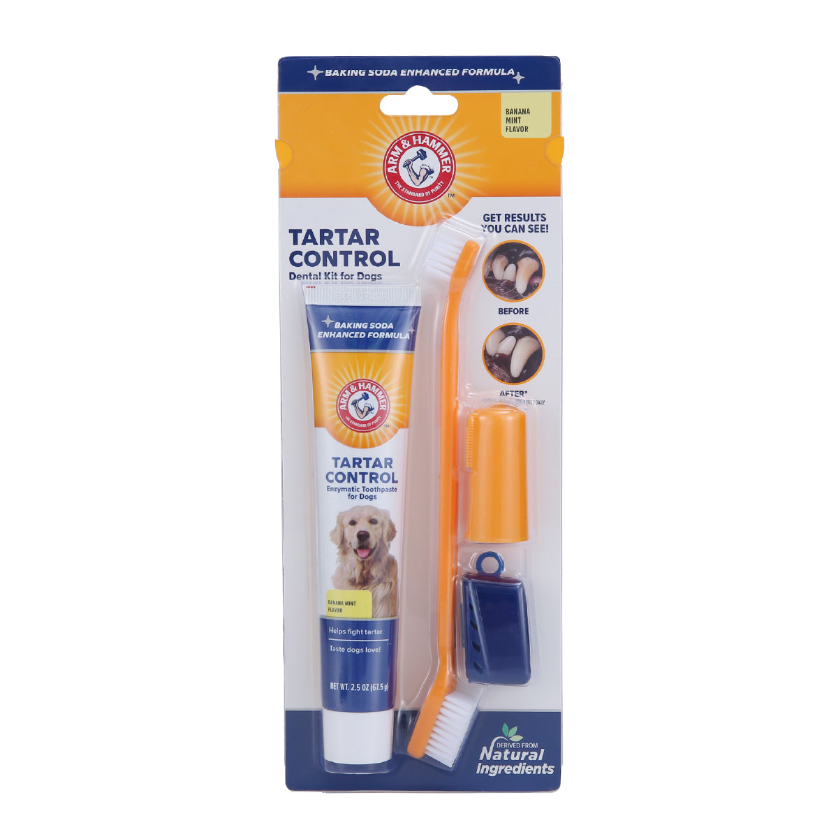Arm & Hammer Kit Pasta Dental para Perro, Elimina Sarro y Mal Aliento, Sabor Plátano con Menta 3pzas — Arm and Hammer · SKU 130-11-771052